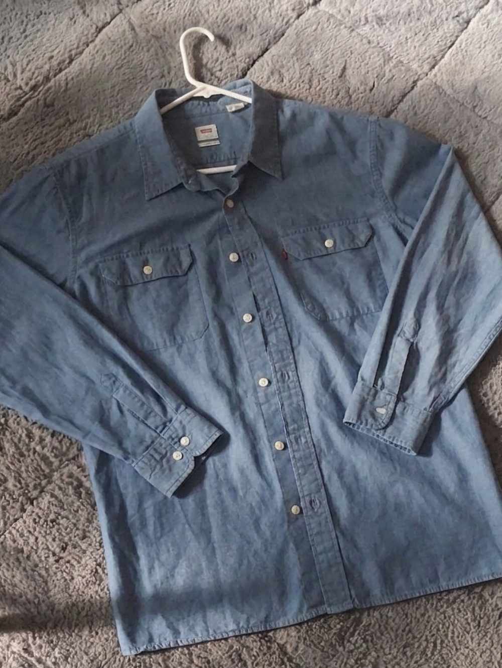 Levi's Light Blue Denim Casual Button-Down Shirt